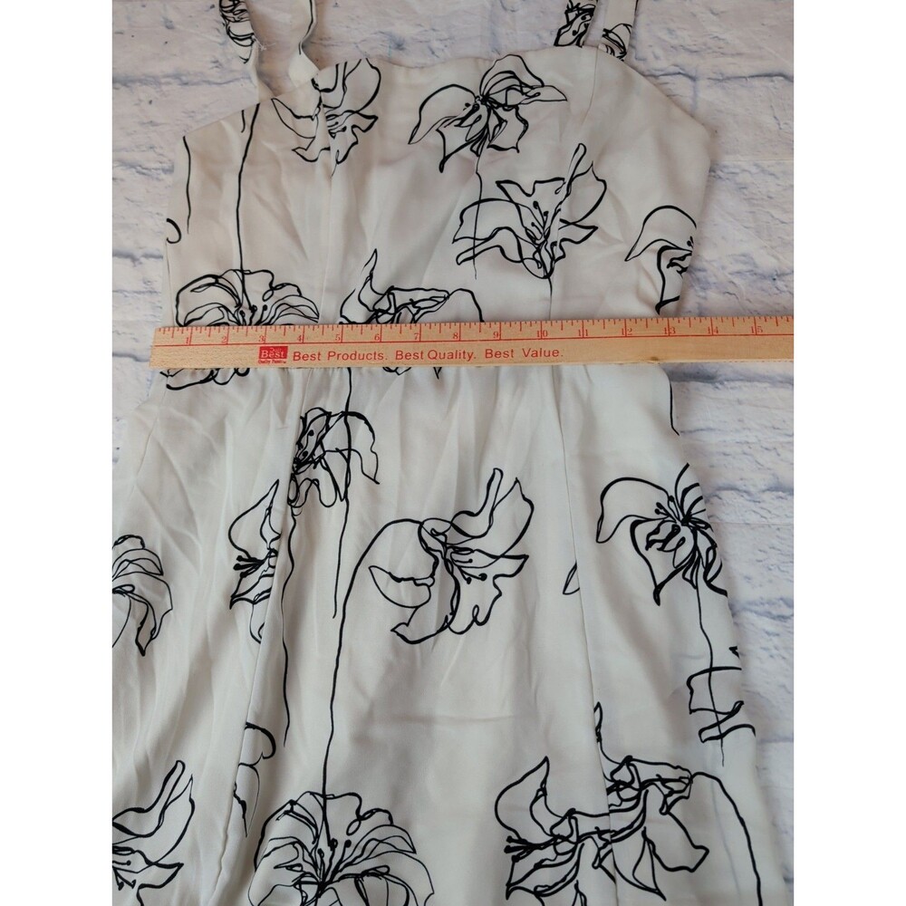 Nordstrom Halogen Tank Dress Modern Office Day to Night Floral Sz M Summmer - Picture 6 of 9